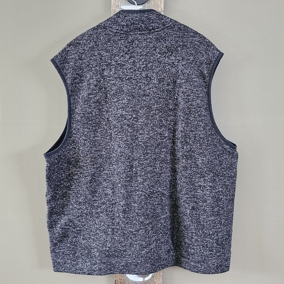 John Bartlett Polyester Fleece Heather Black Full Zip Vest Size Large - Picture 9 of 12